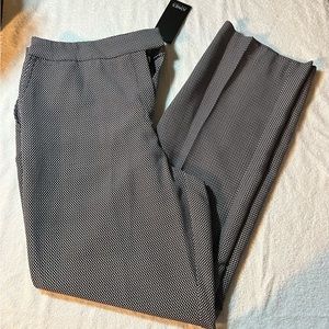 Black and white career dress pants